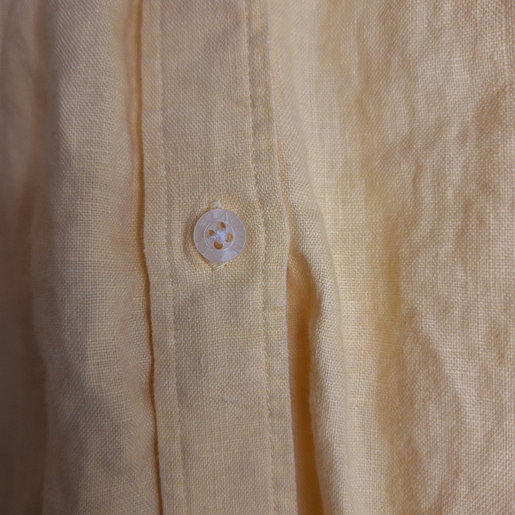 Lauren Ralph Lauren Linen Top Button Front Monogram Shirt Women’s Size XL - Picture 7 of 9